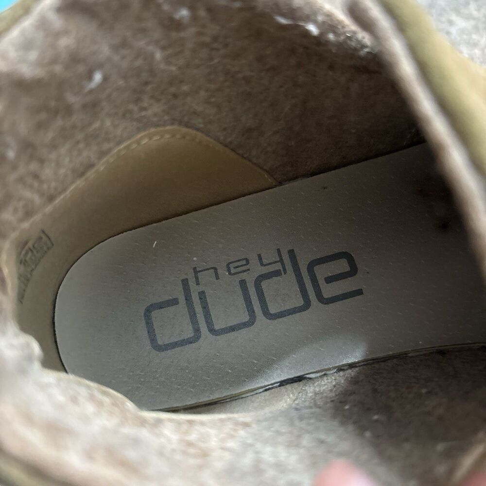 Size 9 Hey Dude Vic Suede Shadow Grey Slip On Boots Casual Comfort - Picture 10 of 12